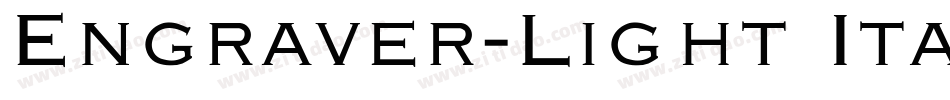 Engraver-Light Italic字体转换